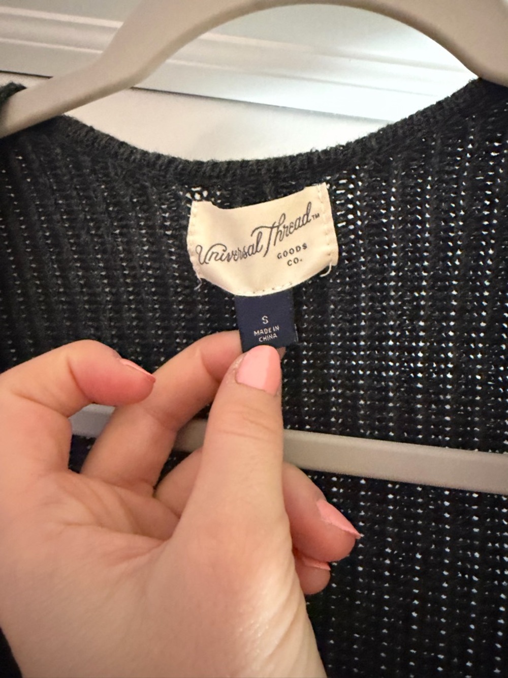 Universal Thread Gray Open-Front Ribbed Cardigan - Picture 3 of 4